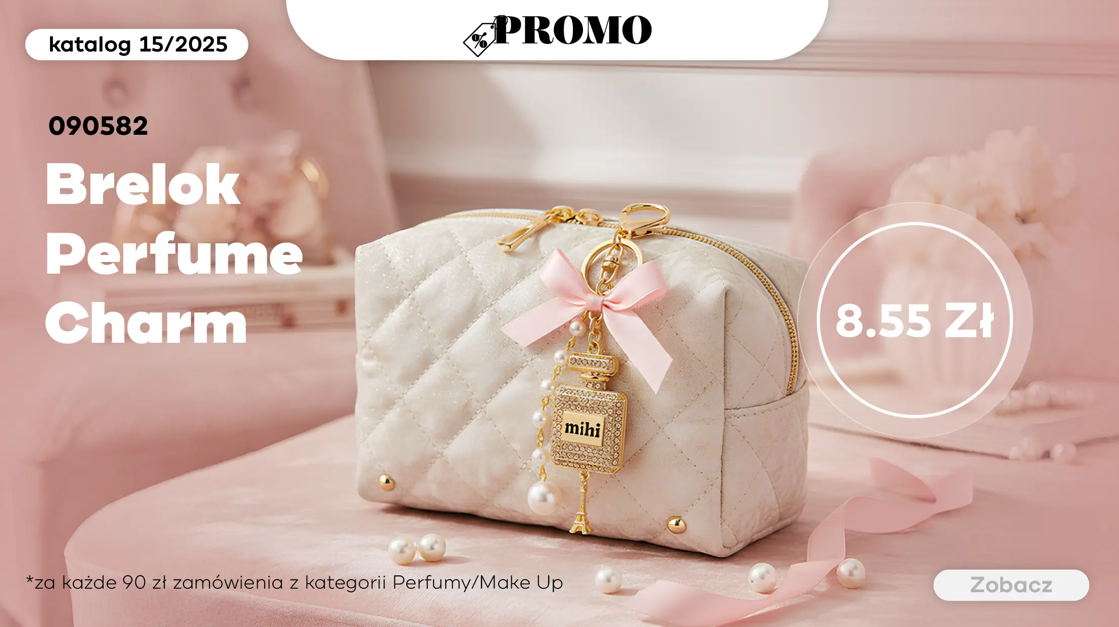 Za każde 90zł w zamówieniu w kategoriach Perfume / MakeUp odbierz Brelok Perfume Charm za 8,55zł